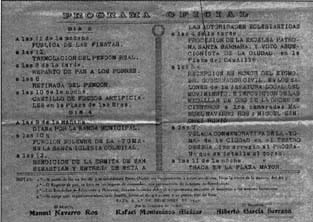 Programa oficial de las fiestas de la Toma y Santa Bárbara del año 1947